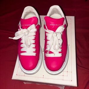 Alexander McQueen Fuchsia and White Women's Sneakers
